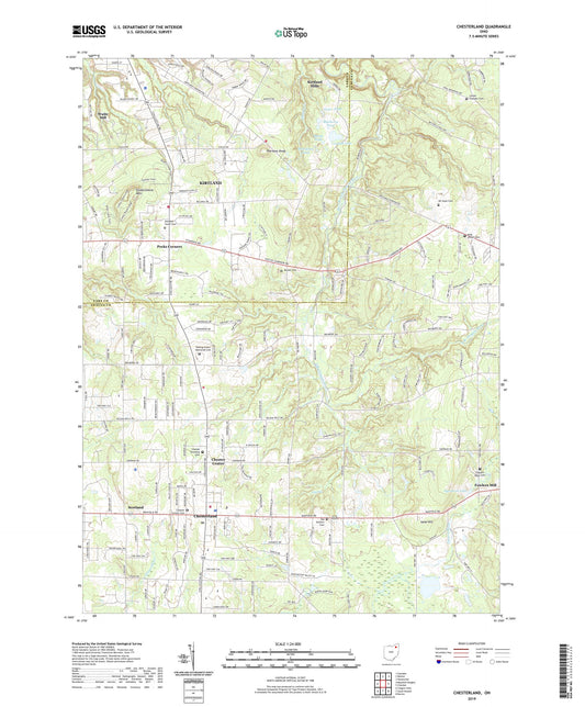 Chesterland Ohio US Topo Map Image