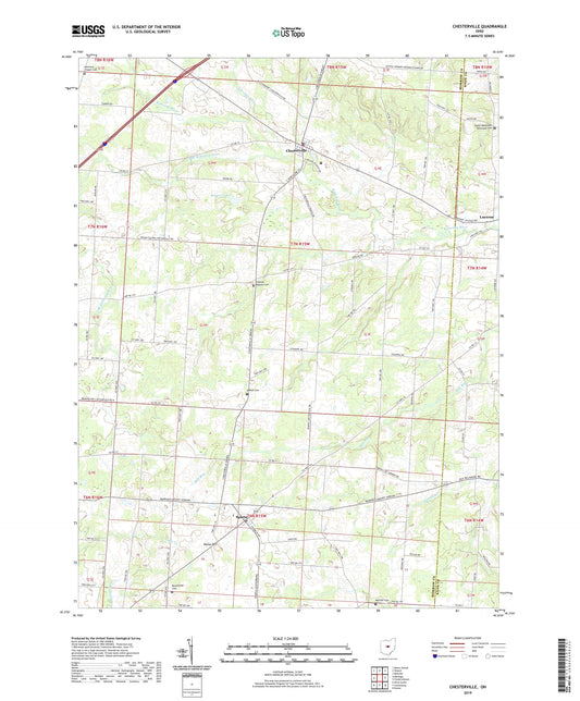 Chesterville Ohio US Topo Map Image
