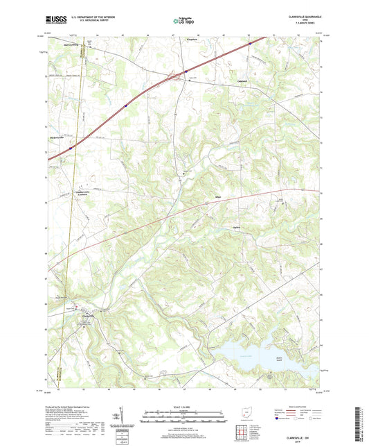 Clarksville Ohio US Topo Map Image