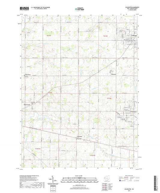 Coldwater Ohio US Topo Map Image
