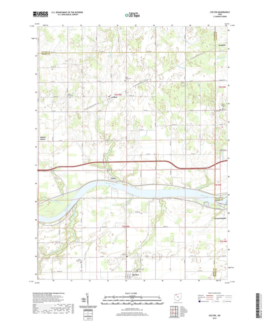 Colton Ohio US Topo Map Image