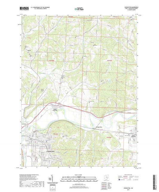 Coshocton Ohio US Topo Map Image