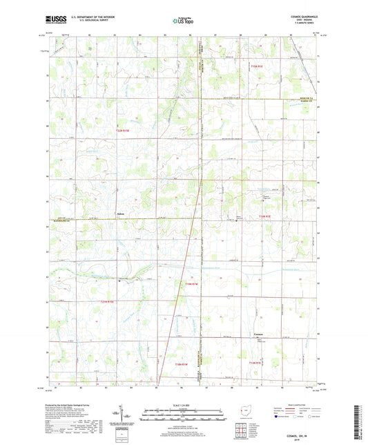 Cosmos Ohio US Topo Map Image