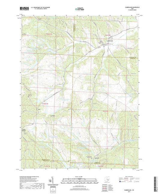 Cumberland Ohio US Topo Map Image