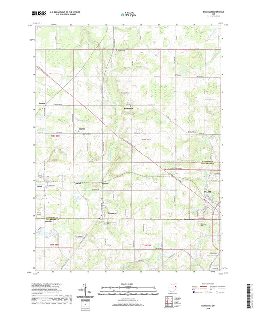 Damascus Ohio US Topo Map Image