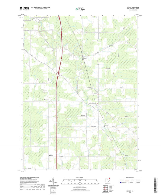 Dorset Ohio US Topo Map Image