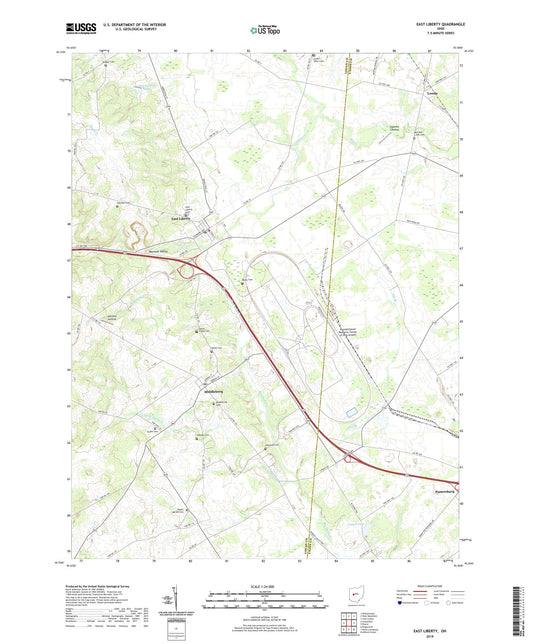 East Liberty Ohio US Topo Map Image