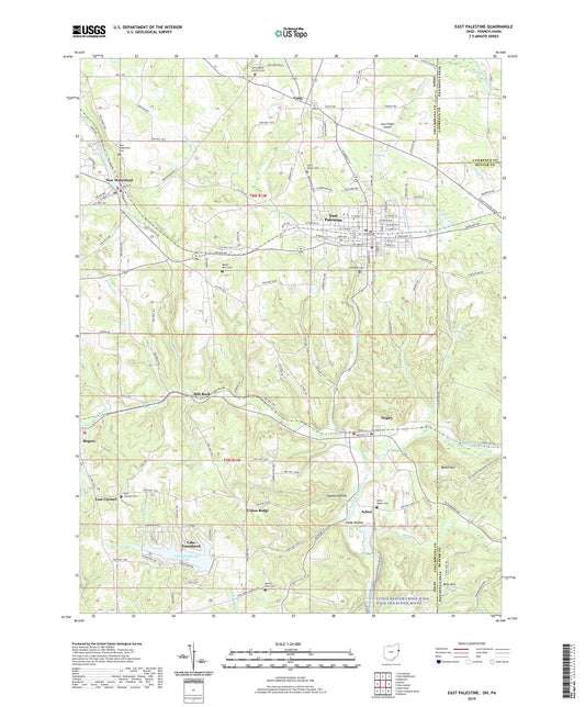 East Palestine Ohio US Topo Map Image