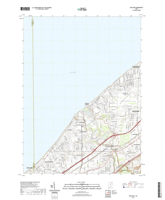 Eastlake Ohio US Topo Map Image