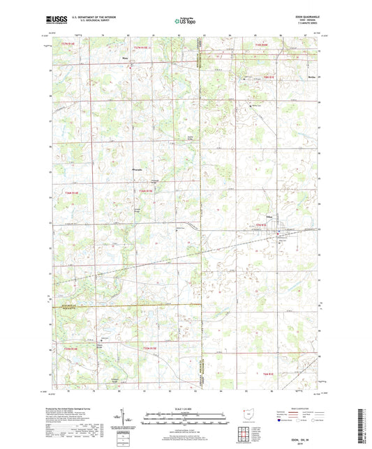 Edon Ohio US Topo Map Image
