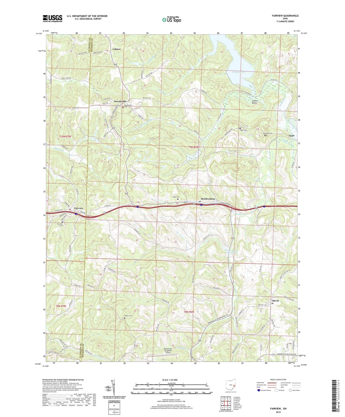 Fairview Ohio US Topo Map Image