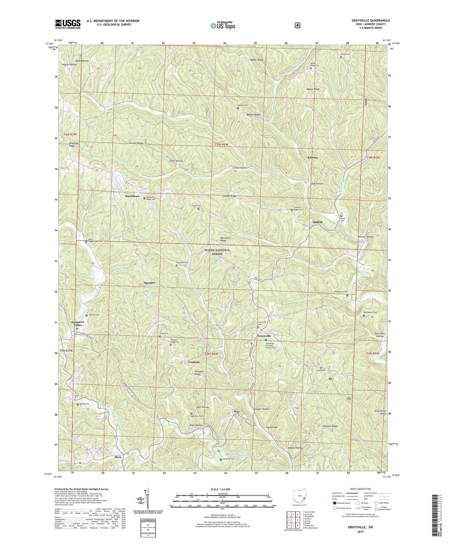 Graysville Ohio US Topo Map Image