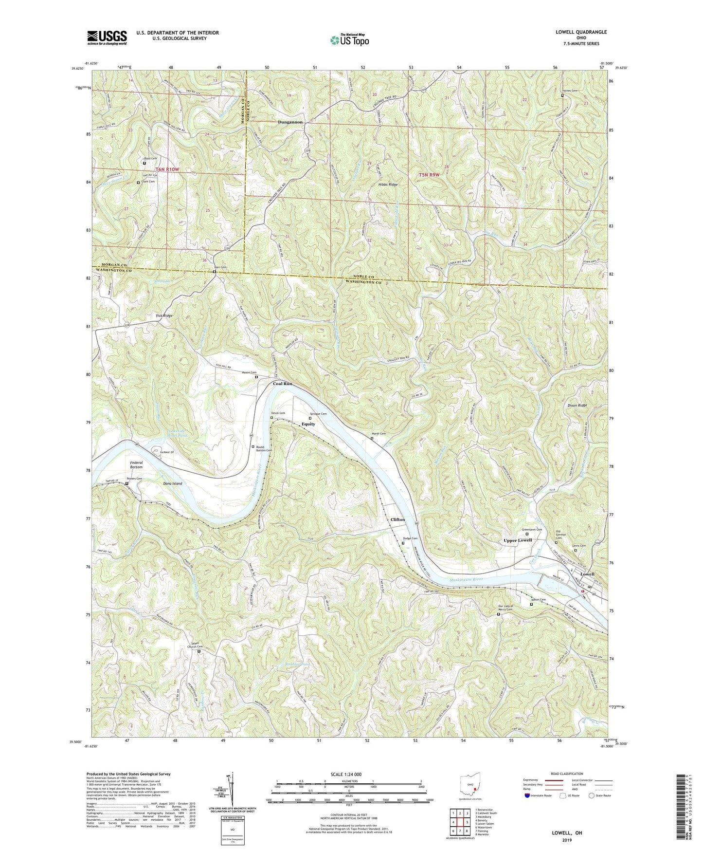 Lowell Ohio US Topo Map Image