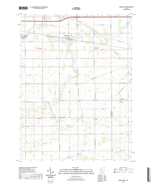 Middle Point Ohio US Topo Map Image