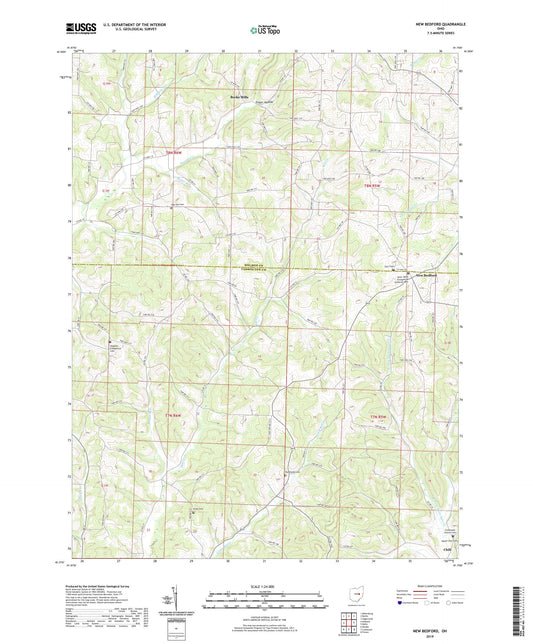New Bedford Ohio US Topo Map Image