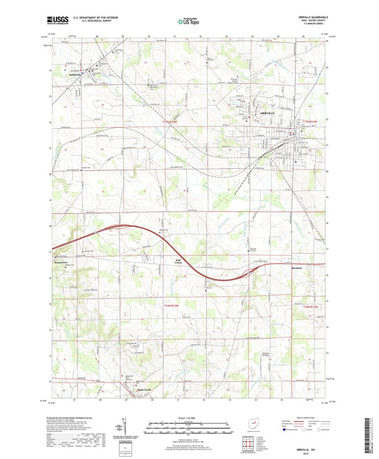 Orrville Ohio US Topo Map Image