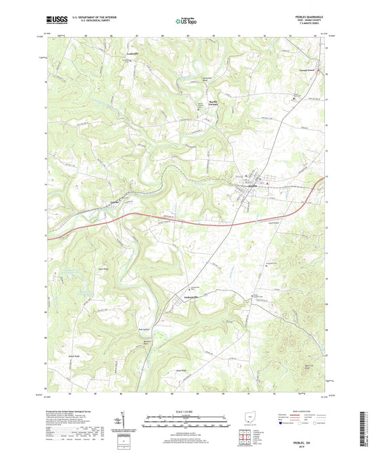 Peebles Ohio US Topo Map Image