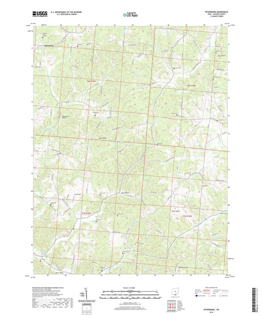 Petersburg Ohio US Topo Map Image