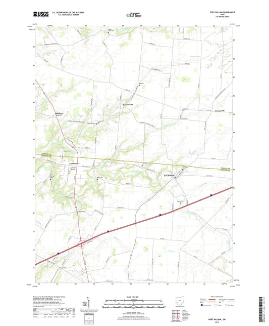 Port William Ohio US Topo Map Image