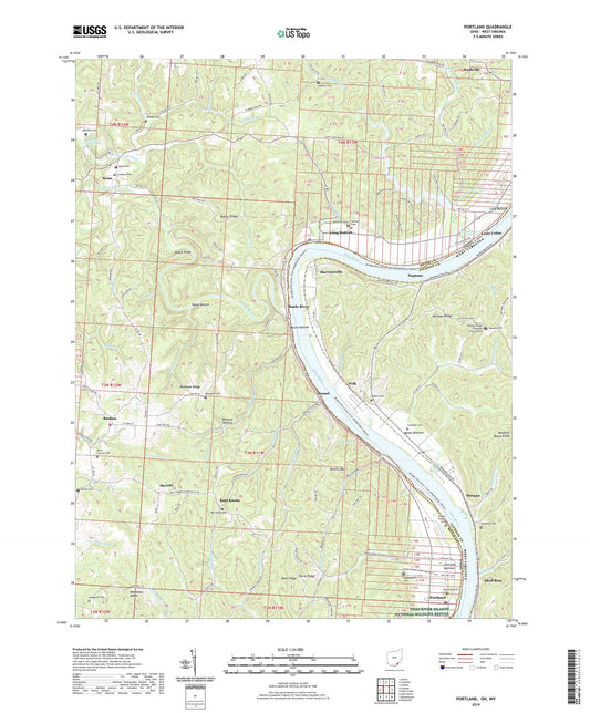 Portland Ohio US Topo Map Image