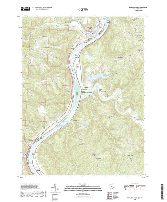 Powhatan Point Ohio US Topo Map Image