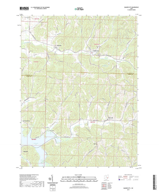 Quaker City Ohio US Topo Map Image