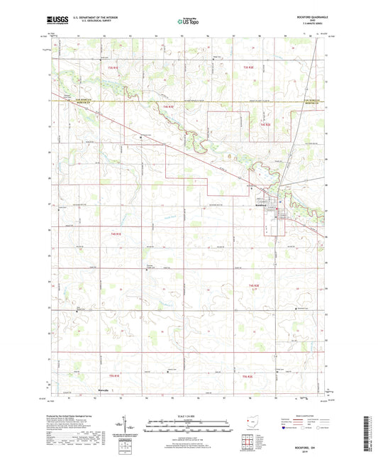 Rockford Ohio US Topo Map Image