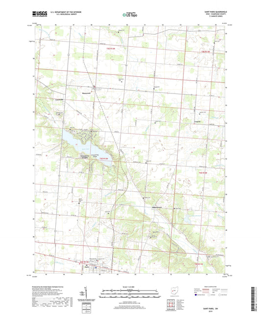 Saint Paris Ohio US Topo Map Image