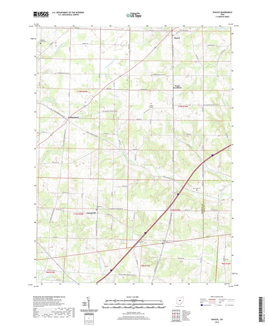 Shauck Ohio US Topo Map Image