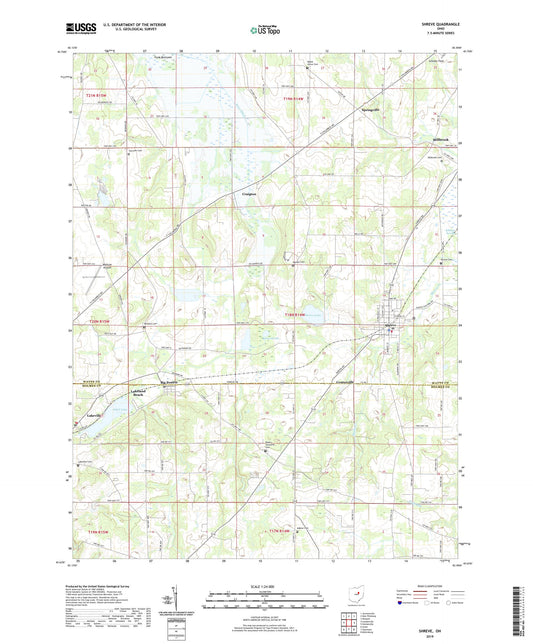 Shreve Ohio US Topo Map Image