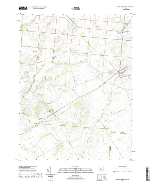 South Charleston Ohio US Topo Map Image