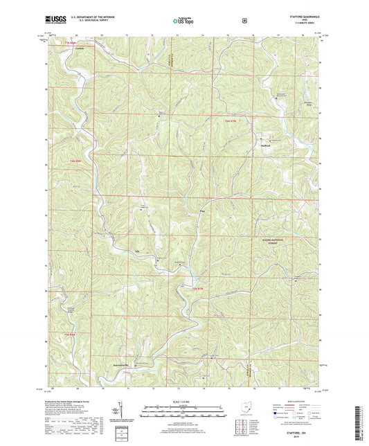 Stafford Ohio US Topo Map Image