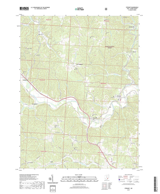 Stewart Ohio US Topo Map Image