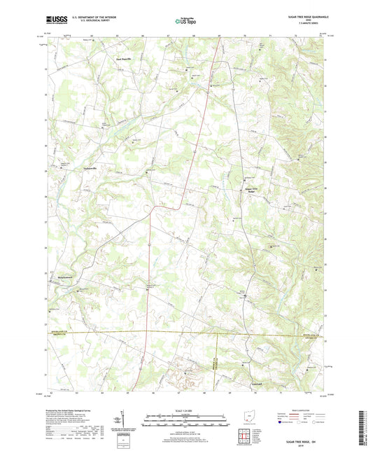 Sugar Tree Ridge Ohio US Topo Map Image