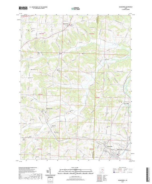 Sugarcreek Ohio US Topo Map Image