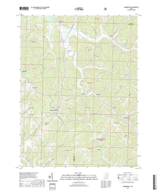 Summerfield Ohio US Topo Map Image
