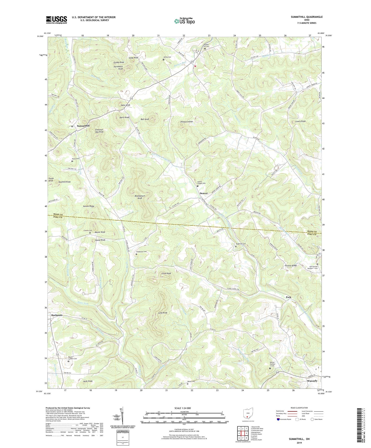 Summithill Ohio US Topo Map Image