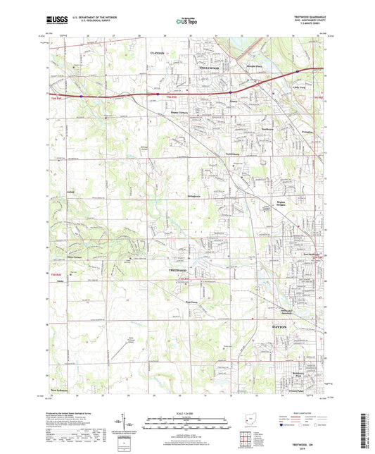 Trotwood Ohio US Topo Map Image