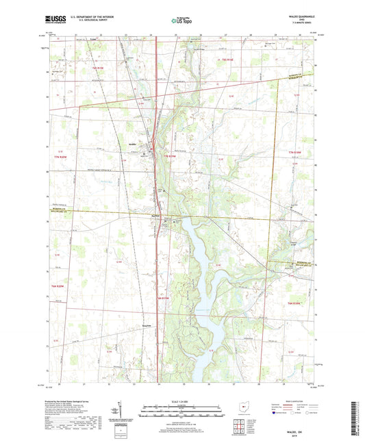 Waldo Ohio US Topo Map Image