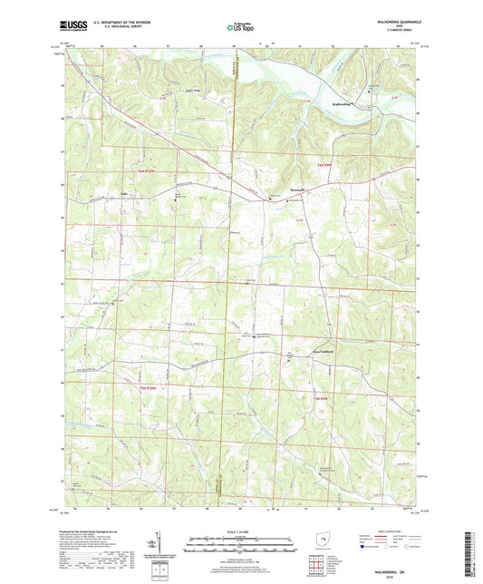 Walhonding Ohio US Topo Map Image