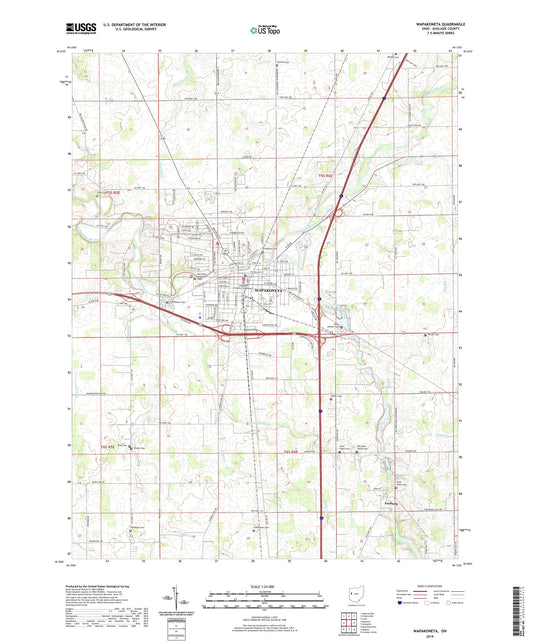 Wapakoneta Ohio US Topo Map Image