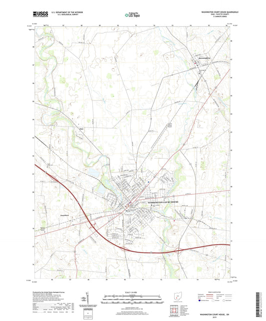 Washington Court House Ohio US Topo Map Image