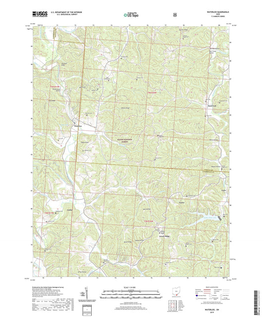 Waterloo Ohio US Topo Map Image