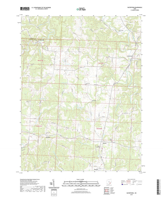 Watertown Ohio US Topo Map Image