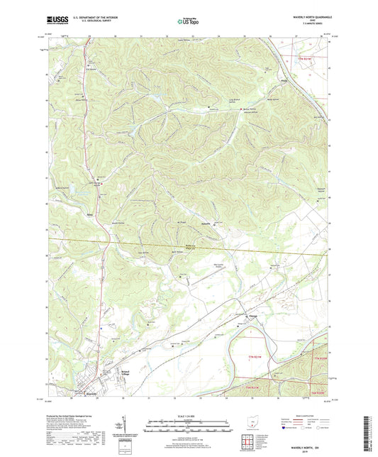 Waverly North Ohio US Topo Map Image