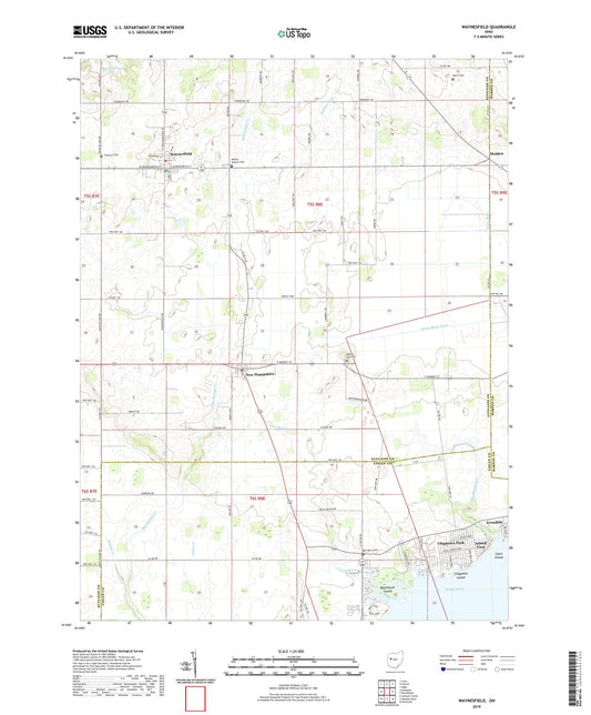 Waynesfield Ohio US Topo Map Image