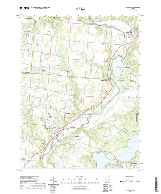 Waynesville Ohio US Topo Map Image