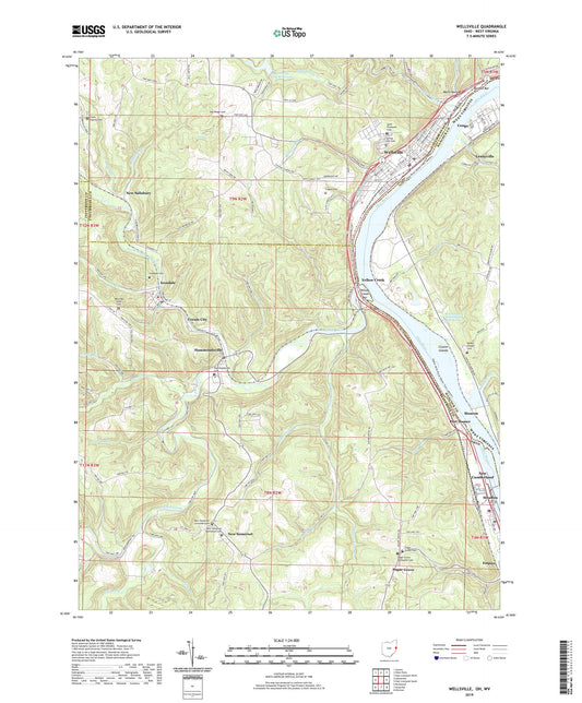Wellsville Ohio US Topo Map Image