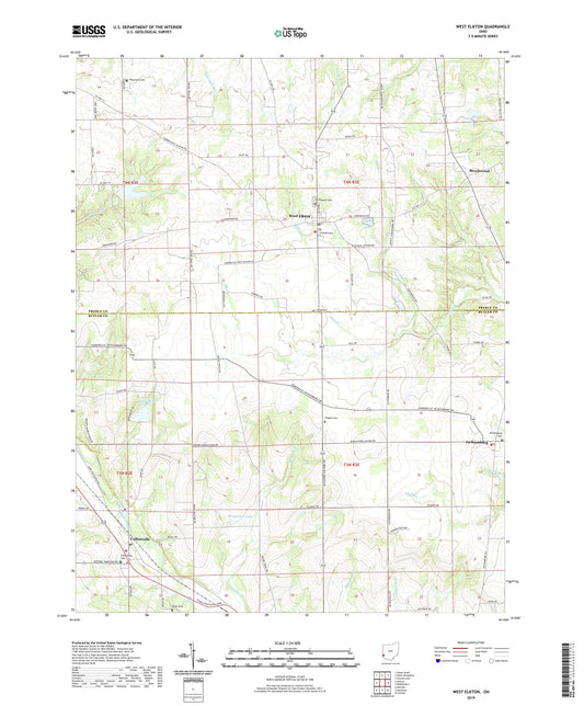 West Elkton Ohio US Topo Map Image