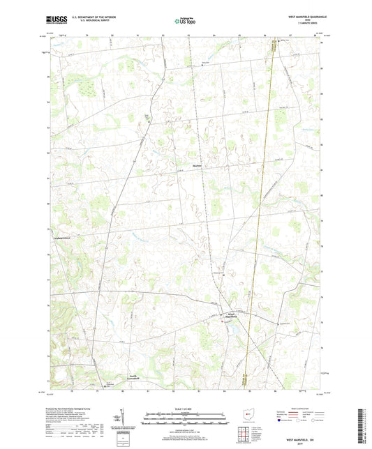 West Mansfield Ohio US Topo Map Image